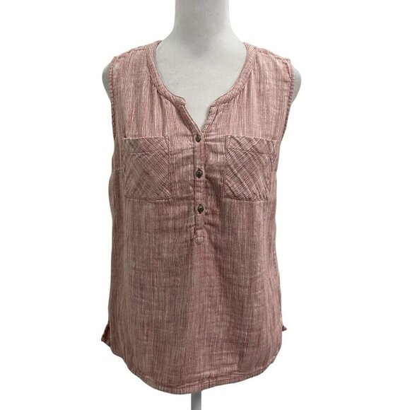 Kuhl Slub Cotton Gauze Lightweight Sleeveless Tank Top Pink size Small - Picture 1 of 6